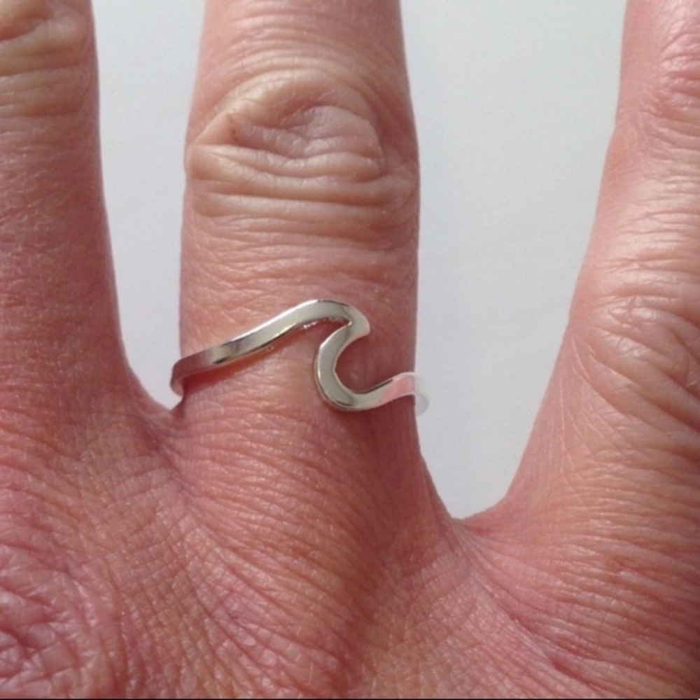 LAST 1❗️NWT 925 Silver Ocean Wave Ring - Picture 3 of 4